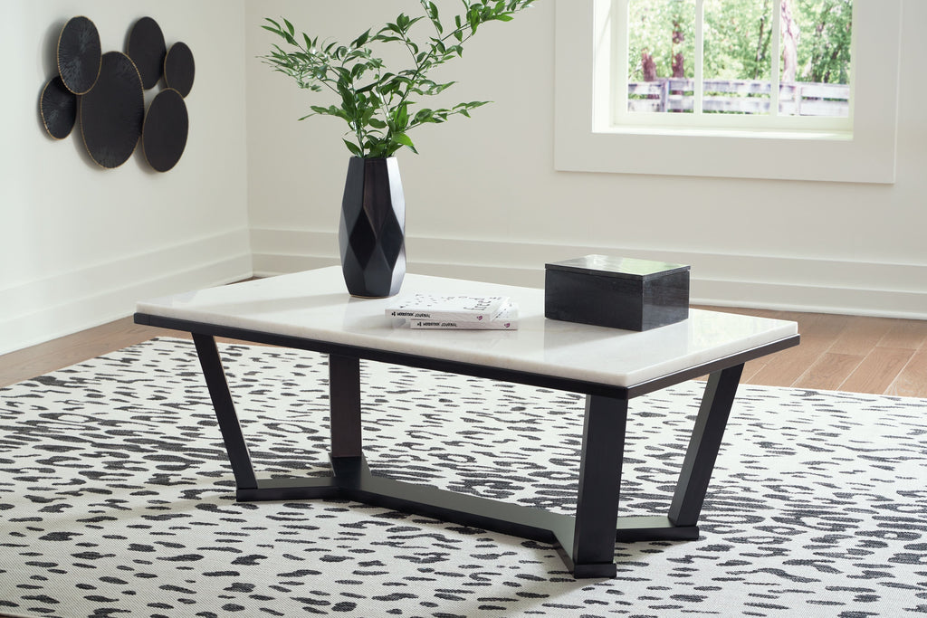Fostead - Rectangular Cocktail Table - White / Espresso by Unique Piece Furniture