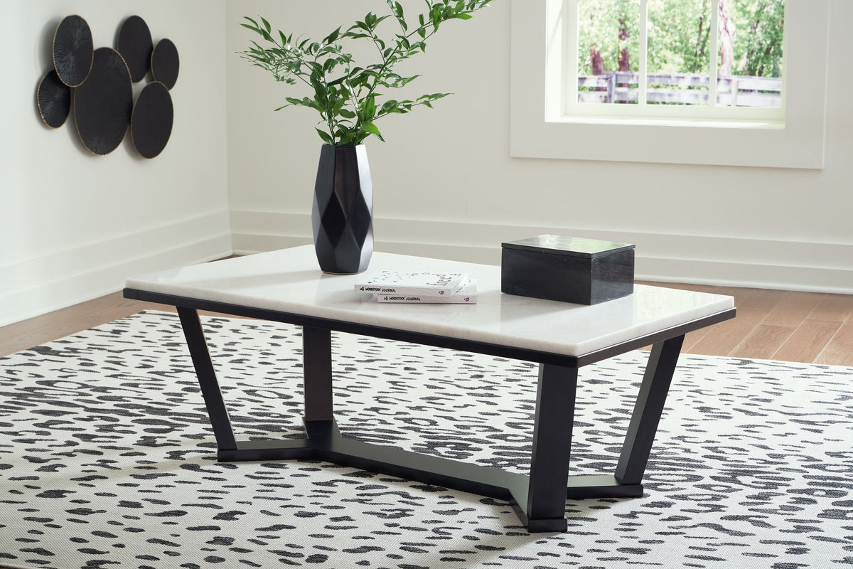 Fostead - Rectangular Cocktail Table - White / Espresso by Unique Piece Furniture