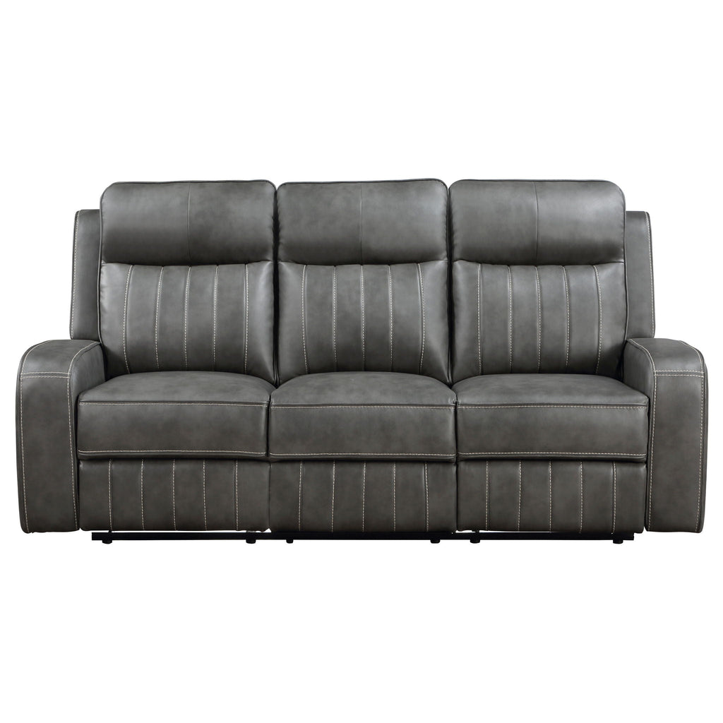 Raelynn 2-piece Upholstered Reclining Sofa Set Grey by Unique Piece Furniture