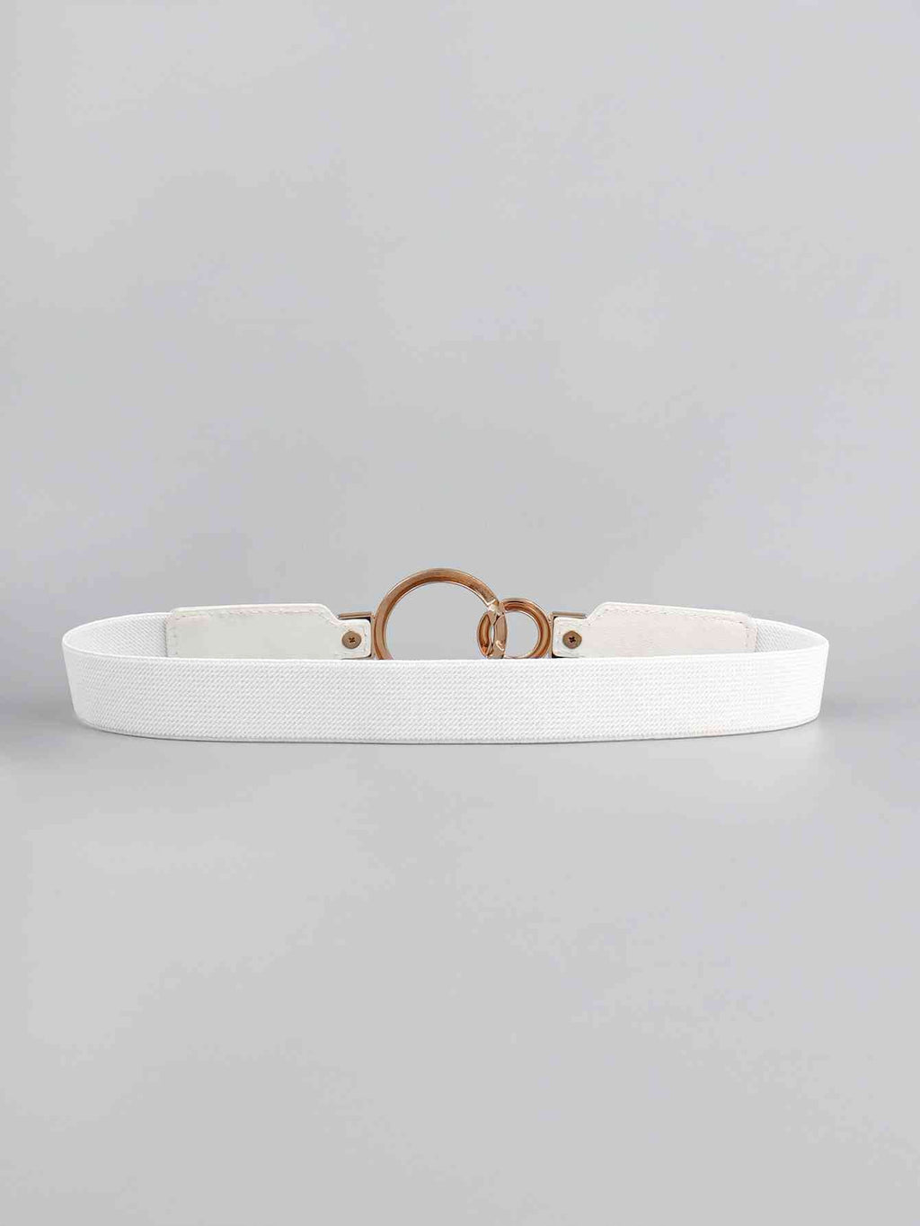 ElegantStyle Double Ring Buckle Elastic PU Belt – Adjustable Comfort Fit See size chart under “more details” by The Fashion Celestial
