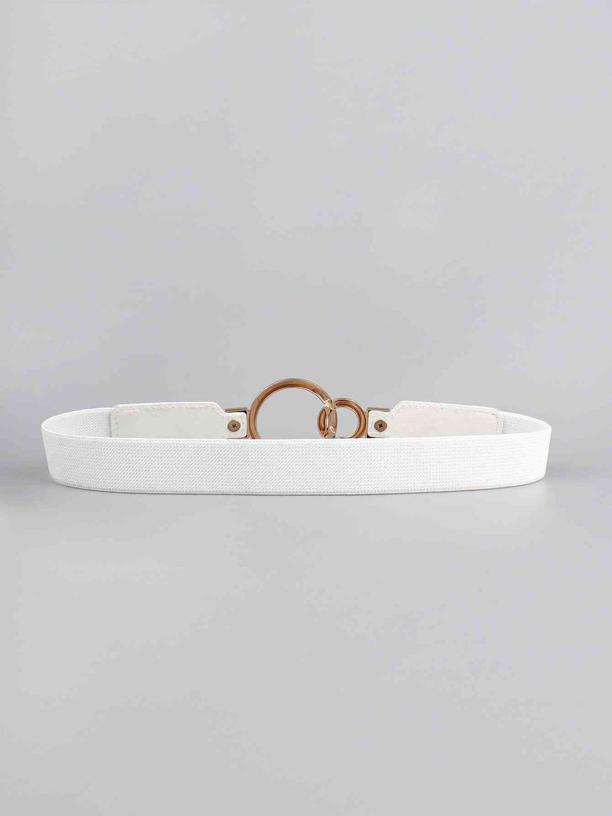 ElegantStyle Double Ring Buckle Elastic PU Belt – Adjustable Comfort Fit See size chart under “more details” by The Fashion Celestial
