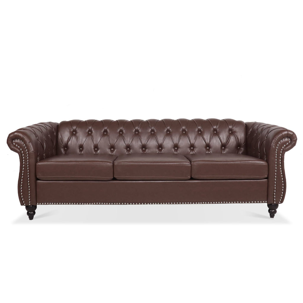 Rolled Arm Chesterfield 3 Seater Sofa by Unique Piece Furniture