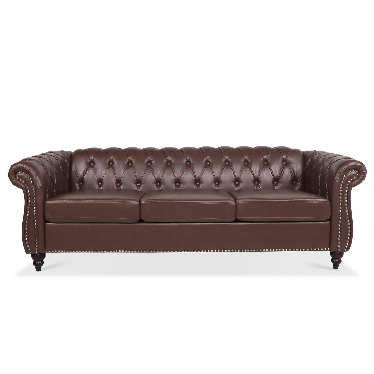 Rolled Arm Chesterfield 3 Seater Sofa by Unique Piece Furniture
