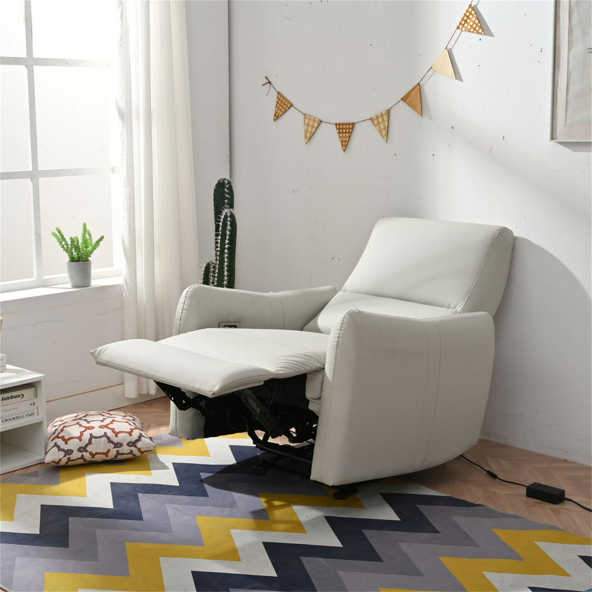 Wall Hugger Power Recliner Chair With USB Port (Type-C) by Unique Piece Furniture