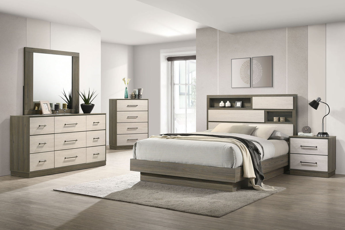 Fenwick 5-piece Queen Bedroom Set Grey Oak by Unique Piece Furniture