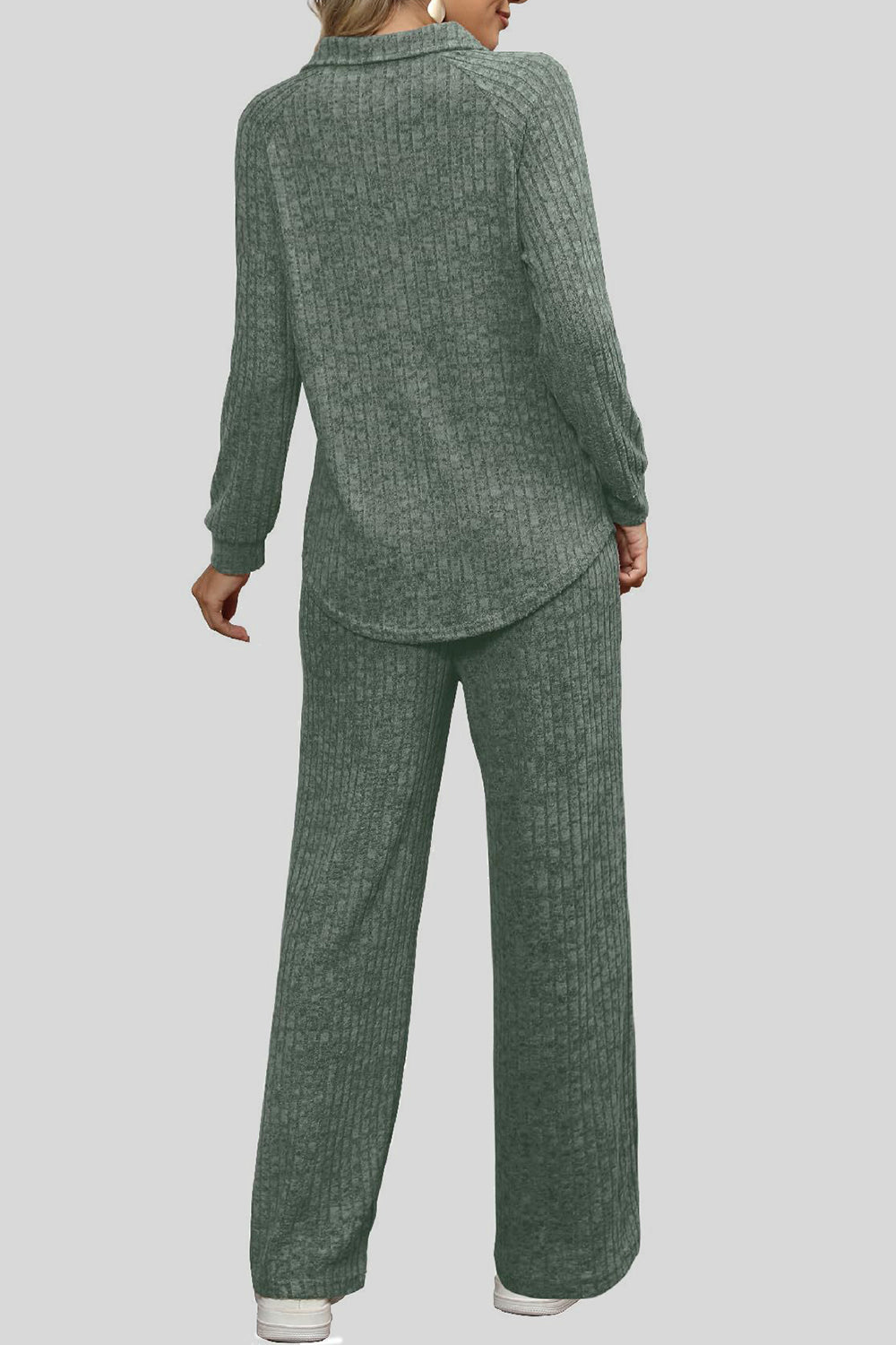 Ribbed Long Sleeve Top and Pocketed Pants Set by Wild and Free Boutique