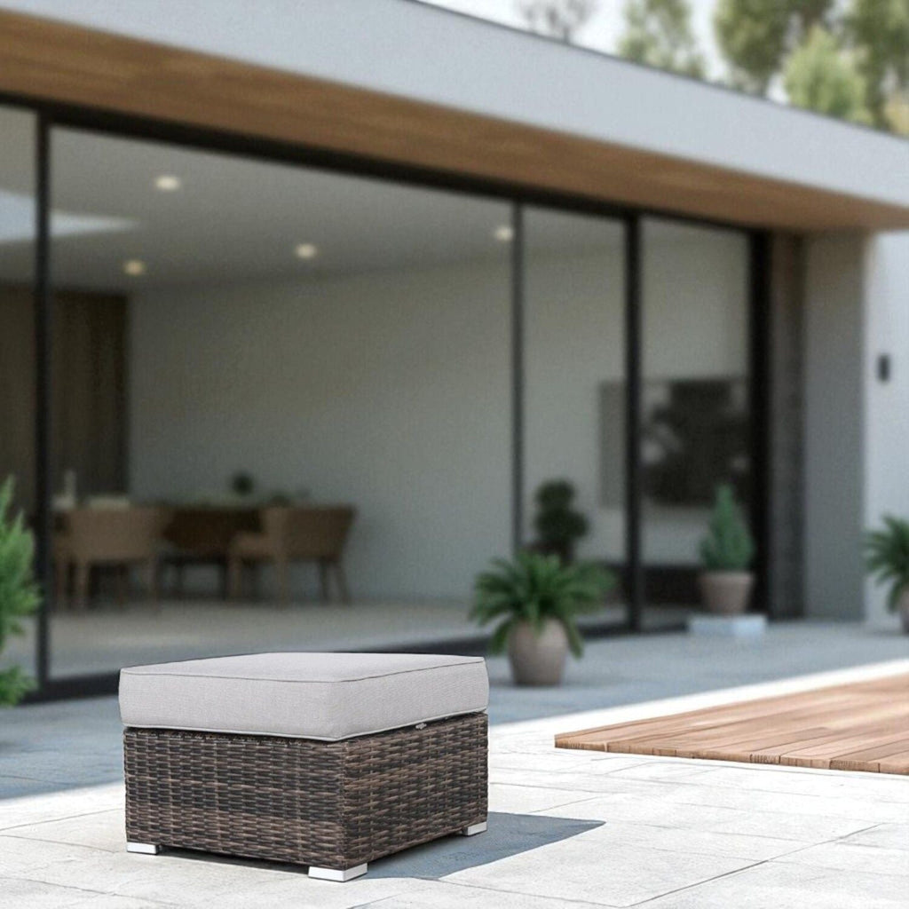 Stylish Outdoor Ottoman With Cushion For Comfort by Unique Piece Furniture
