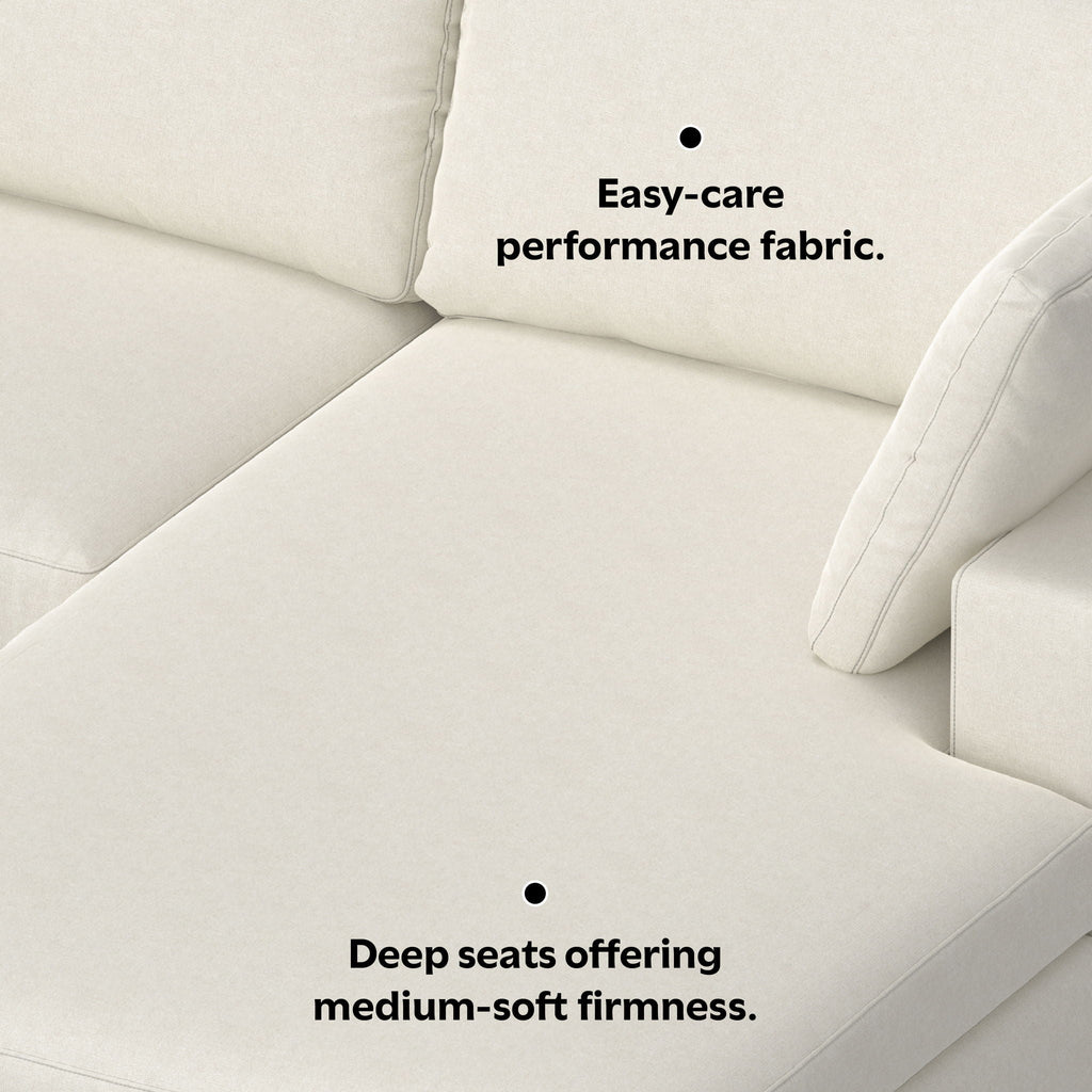 Charlie - Upholstered Deep Seater Sectional Sofa by Unique Piece Furniture