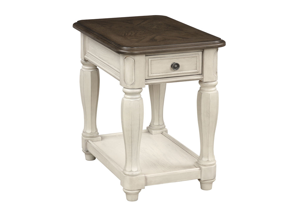 Chairside Table With Storage - Antique White by Unique Piece Furniture