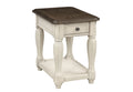Chairside Table With Storage - Antique White by Unique Piece Furniture