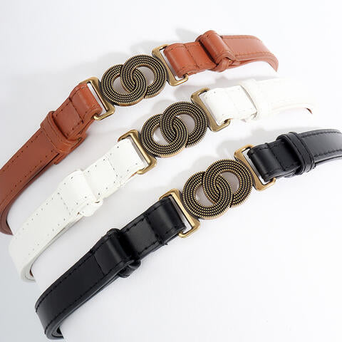 ElegantStyle Alloy Buckle PU Belt – Chic and Versatile Accessory See size chart under “more details” by The Fashion Celestial