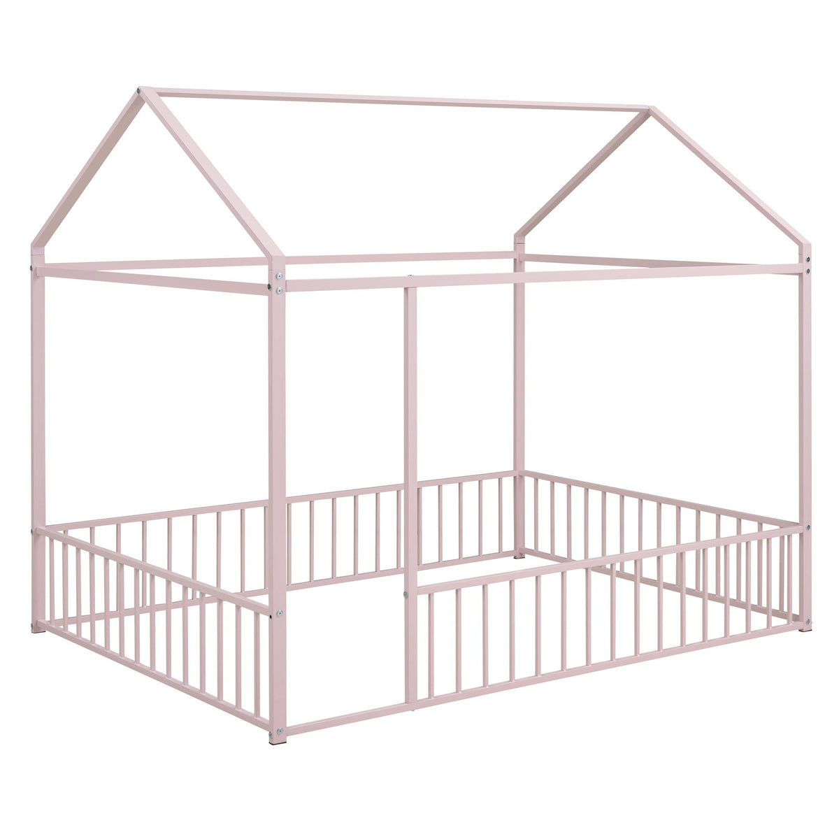 Metal Bed House Bed Frame With Fence by Unique Piece Furniture
