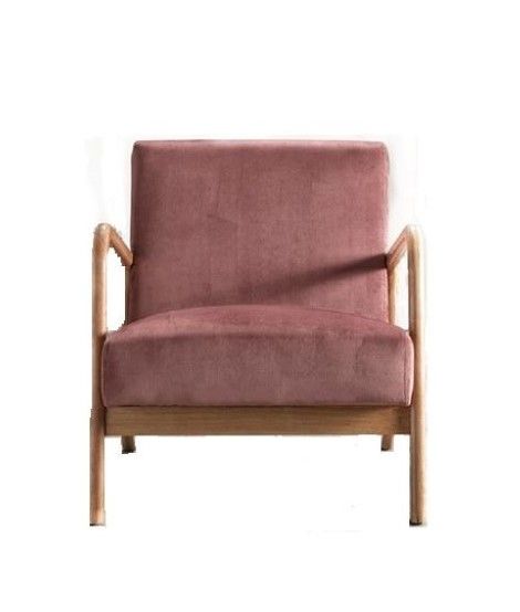 Classic Mid-Century Modern Accent Chairs, Open Framed Armchair With Cushioning by Unique Piece Furniture