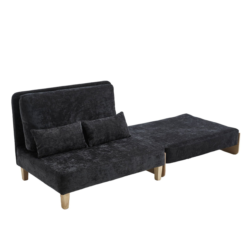 Mid Century Modern Foldable Sofa Bed, 3 In 1 Convertible Sleeper With 3 Pillows by Unique Piece Furniture