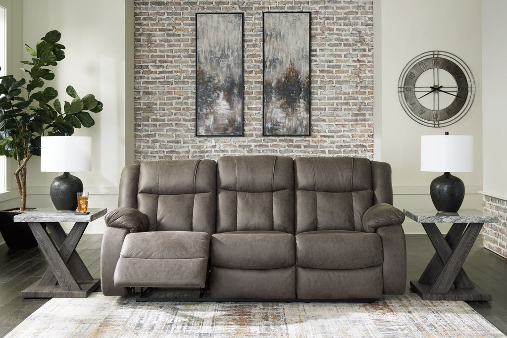First Base - Reclining Sofa - Gunmetal by Unique Piece Furniture