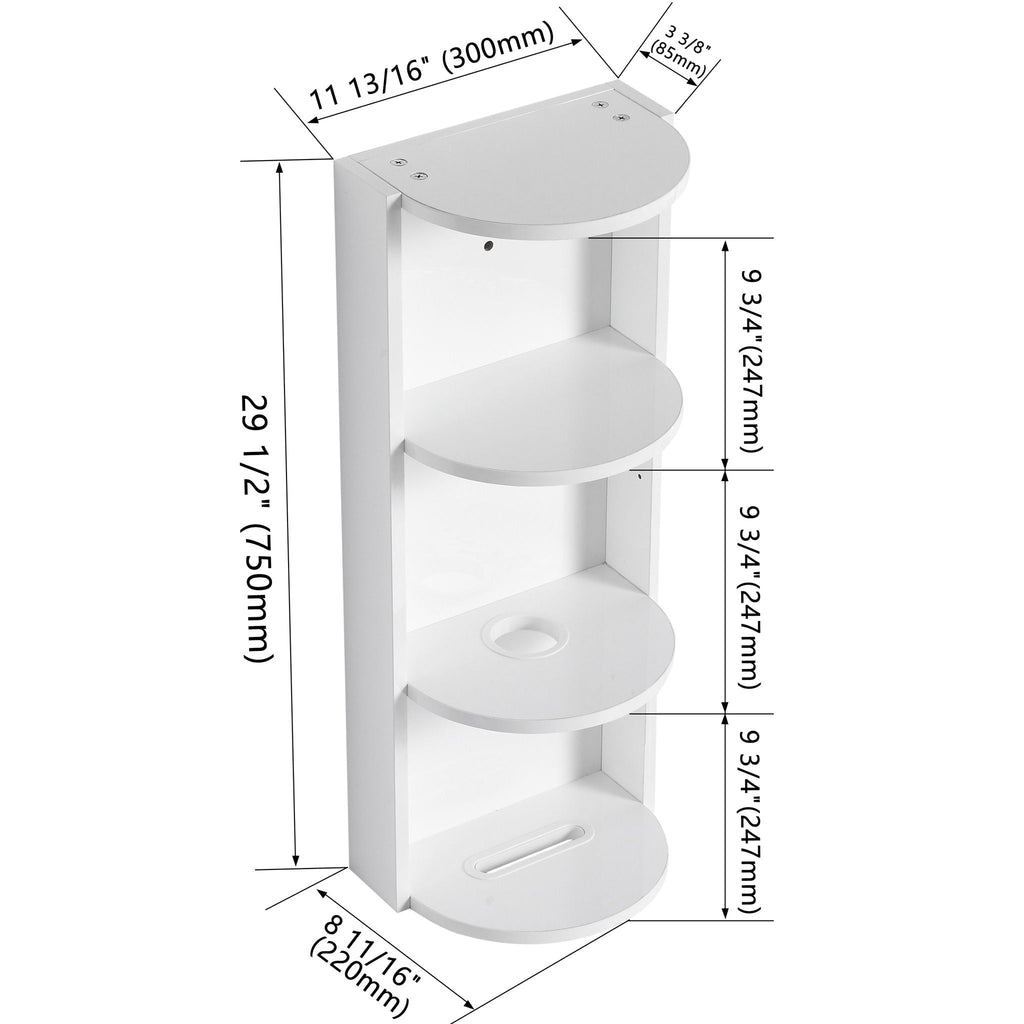Bathroom Wall Mounted Storage Rack With Float Mounting Design by Unique Piece Furniture