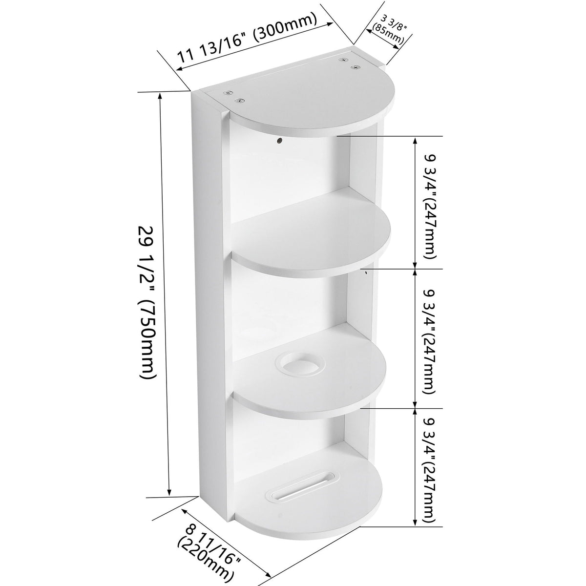 Bathroom Wall Mounted Storage Rack With Float Mounting Design by Unique Piece Furniture