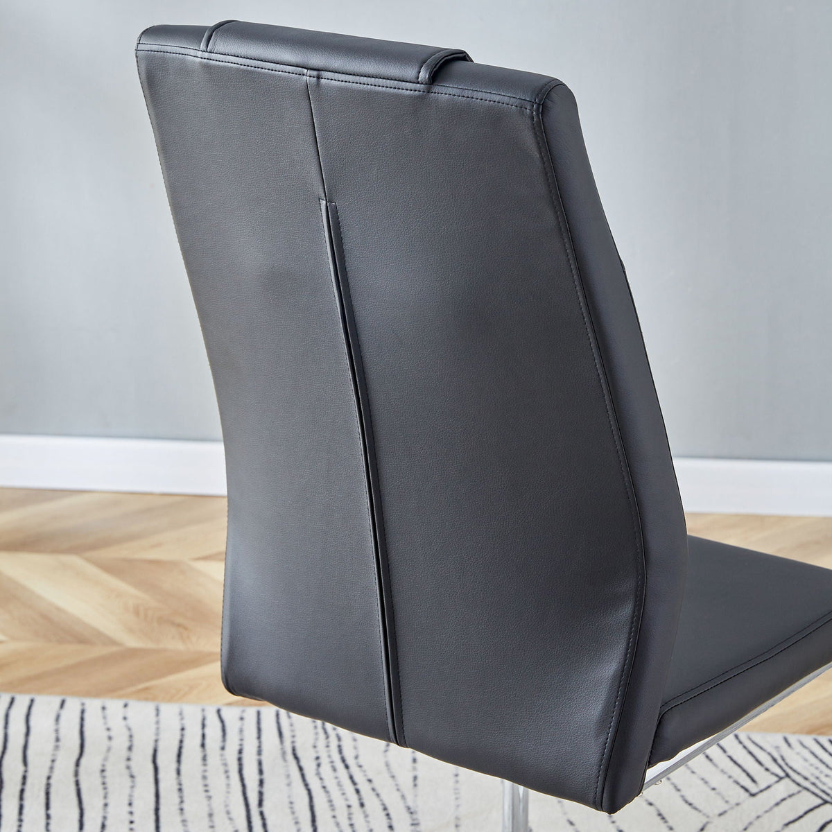 Modern Dining Chairs With Padded Seat, Metal Legs by Unique Piece Furniture