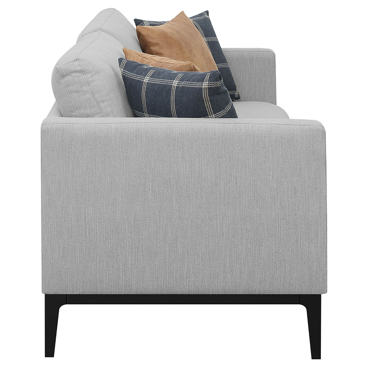 Apperson 2-piece Upholstered Track Arm Sofa Set Light Grey by Unique Piece Furniture