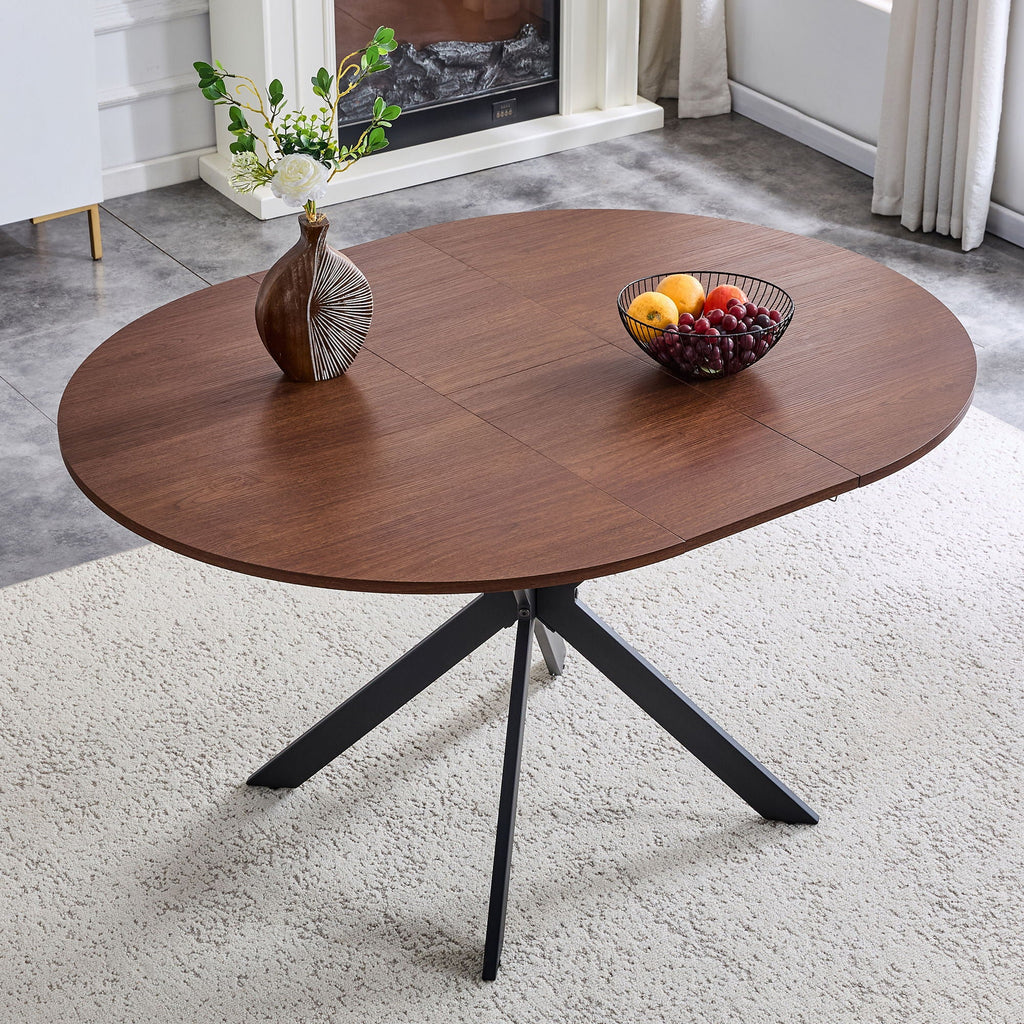 Extendable Round Dining Table - Walnut by Unique Piece Furniture