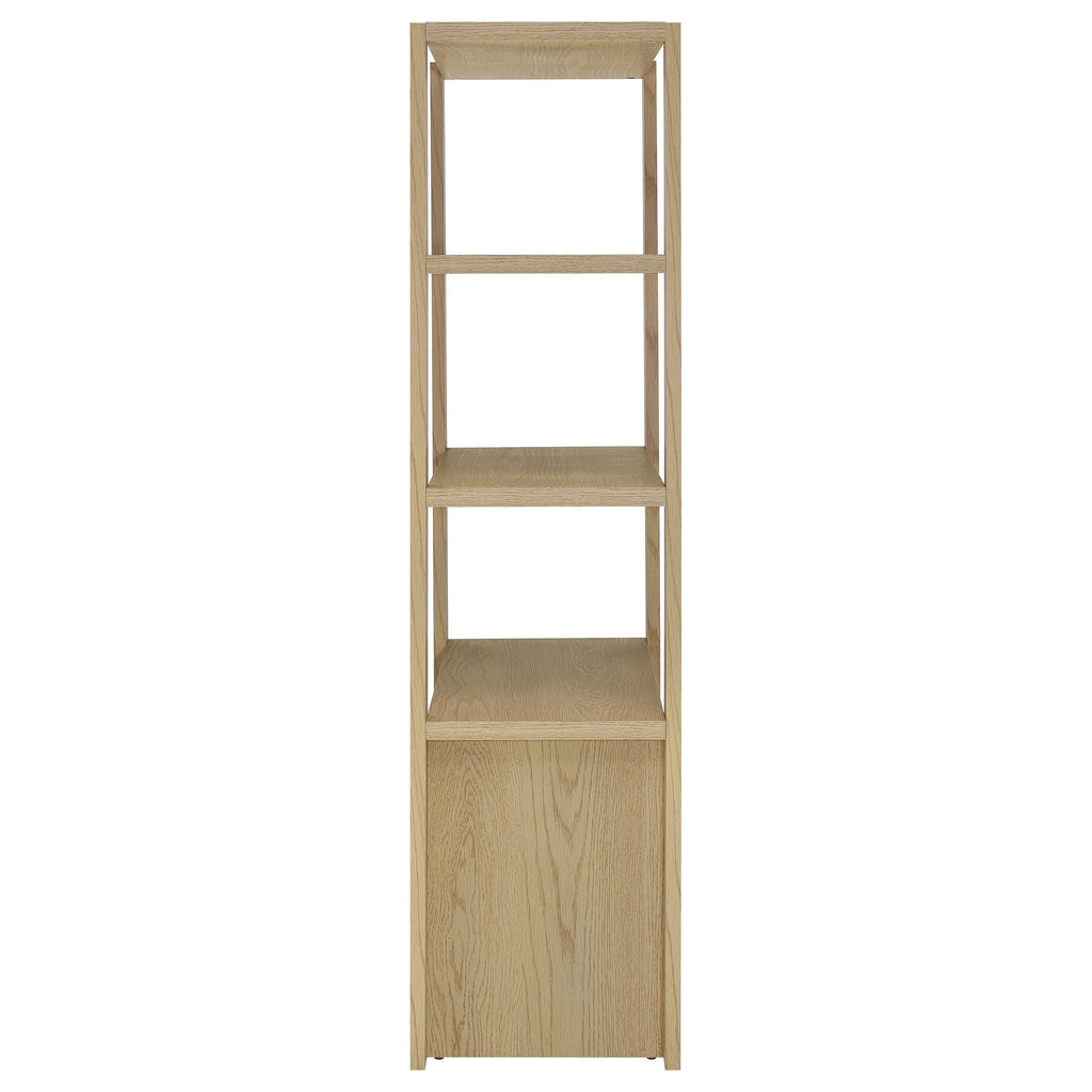 Laurelton 3-shelf Media Tower Tall Pier Cabinet Light Oak by Unique Piece Furniture
