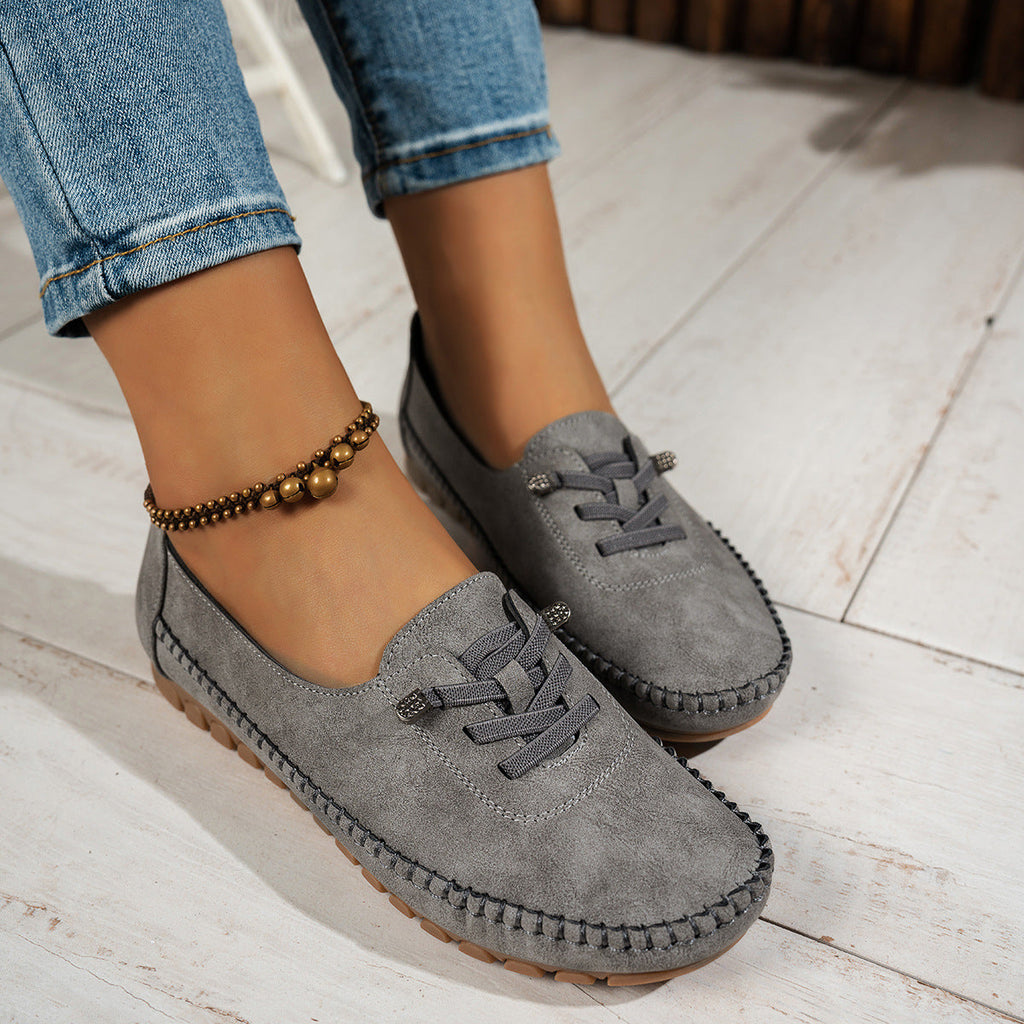 Women’s Comfortable PU Flat Shoes | Soft All-Matching Casual Flats by FitiqueFit