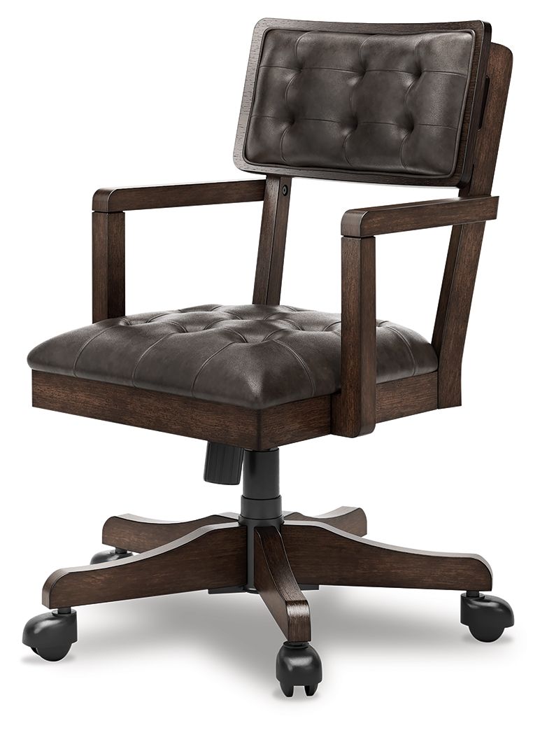 Breckington - Home Office Desk Chair - Dark Brown by Unique Piece Furniture