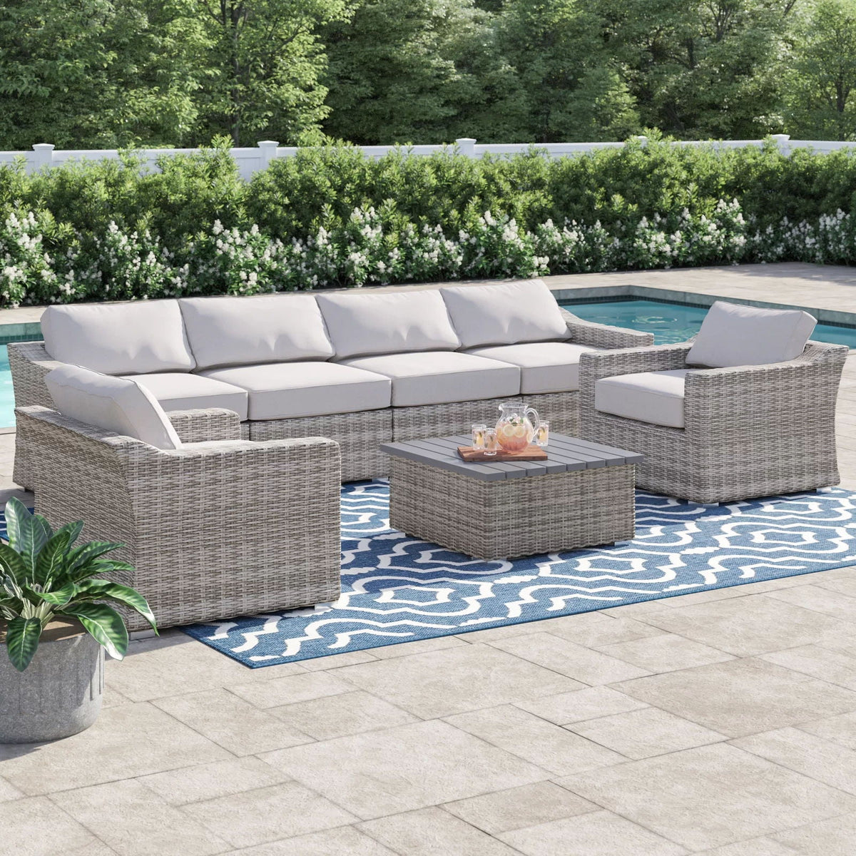 Stylish Sofa Seating Group With Cushions Perfect For Outdoor Gatherings by Unique Piece Furniture