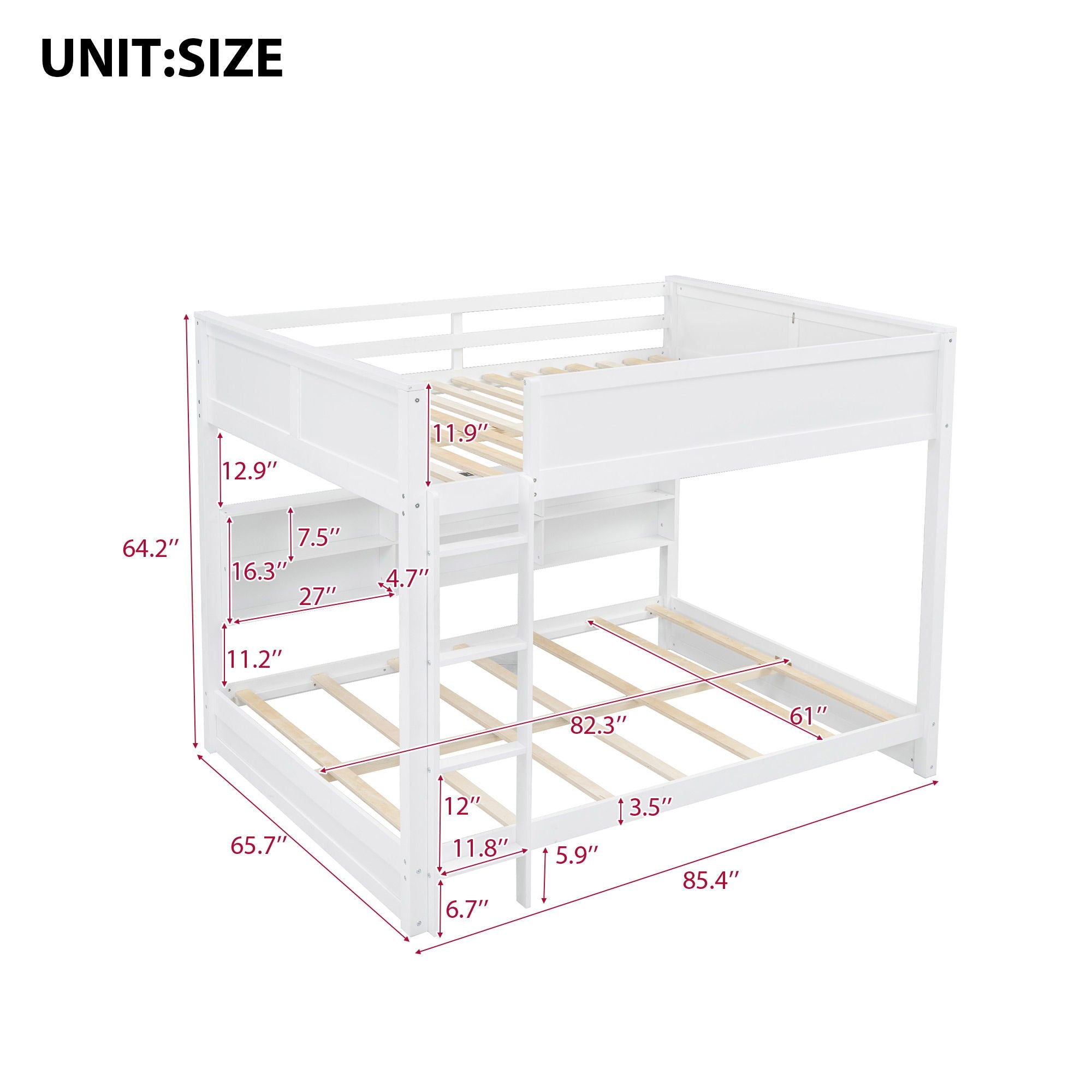 Bunk Bed With Storage Cabinets And USB Ports by Unique Piece Furniture