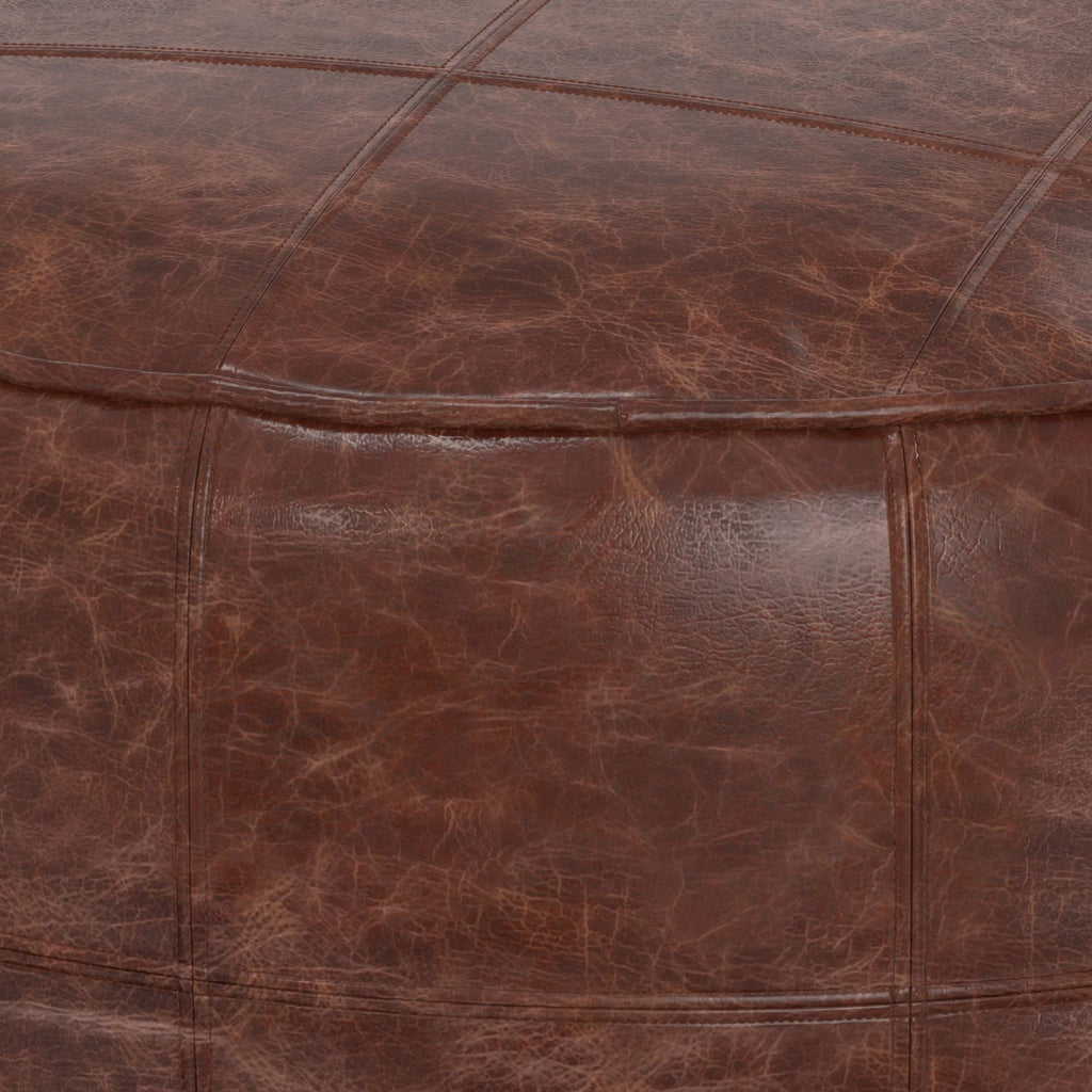 Connor - Handcrafted Round Pouf by Unique Piece Furniture