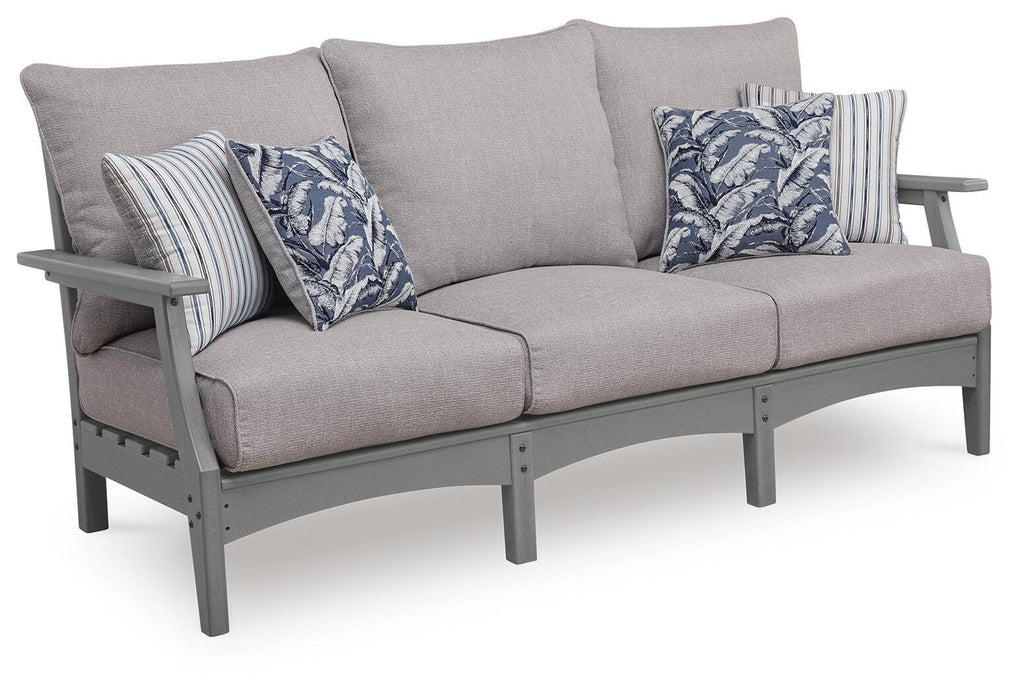 Cove Beach - Sofa With Cushion - Gray by Unique Piece Furniture