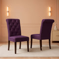 Purple Tufted Dining Chairs Set Of 2 For Dining Room by ShipItFurniture