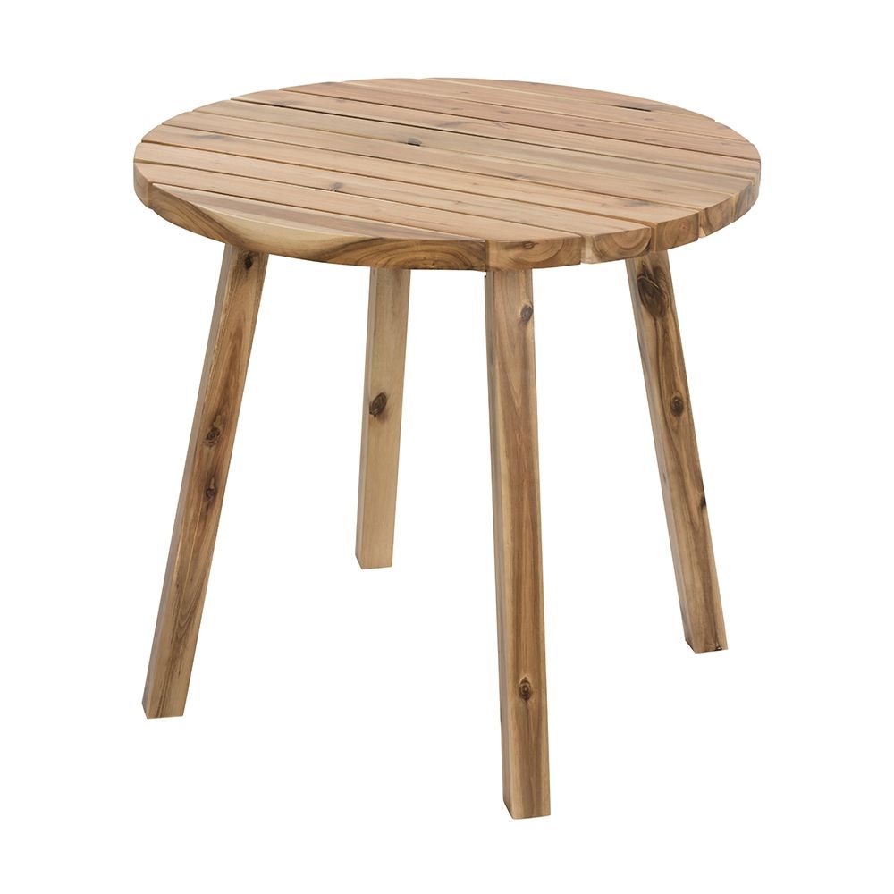 Round Dining Table, Solid Wood - Natural Wood / Brown by Unique Piece Furniture