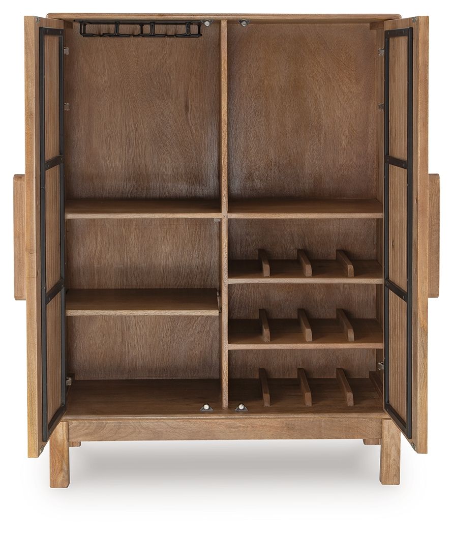Pellamour - Bar Cabinet - Natural Brown by Unique Piece Furniture