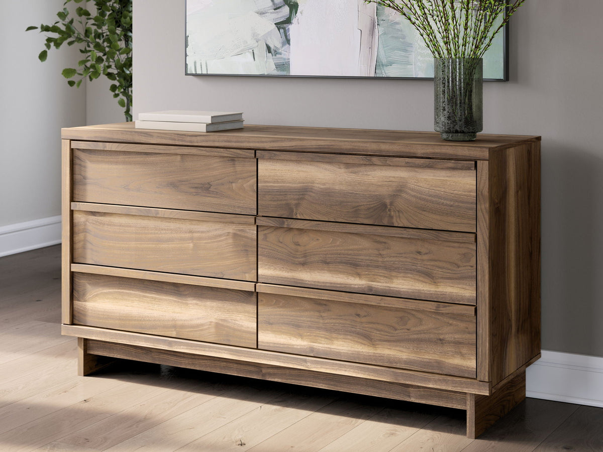 Chirason - Six Drawer Dresser - Brown by Unique Piece Furniture