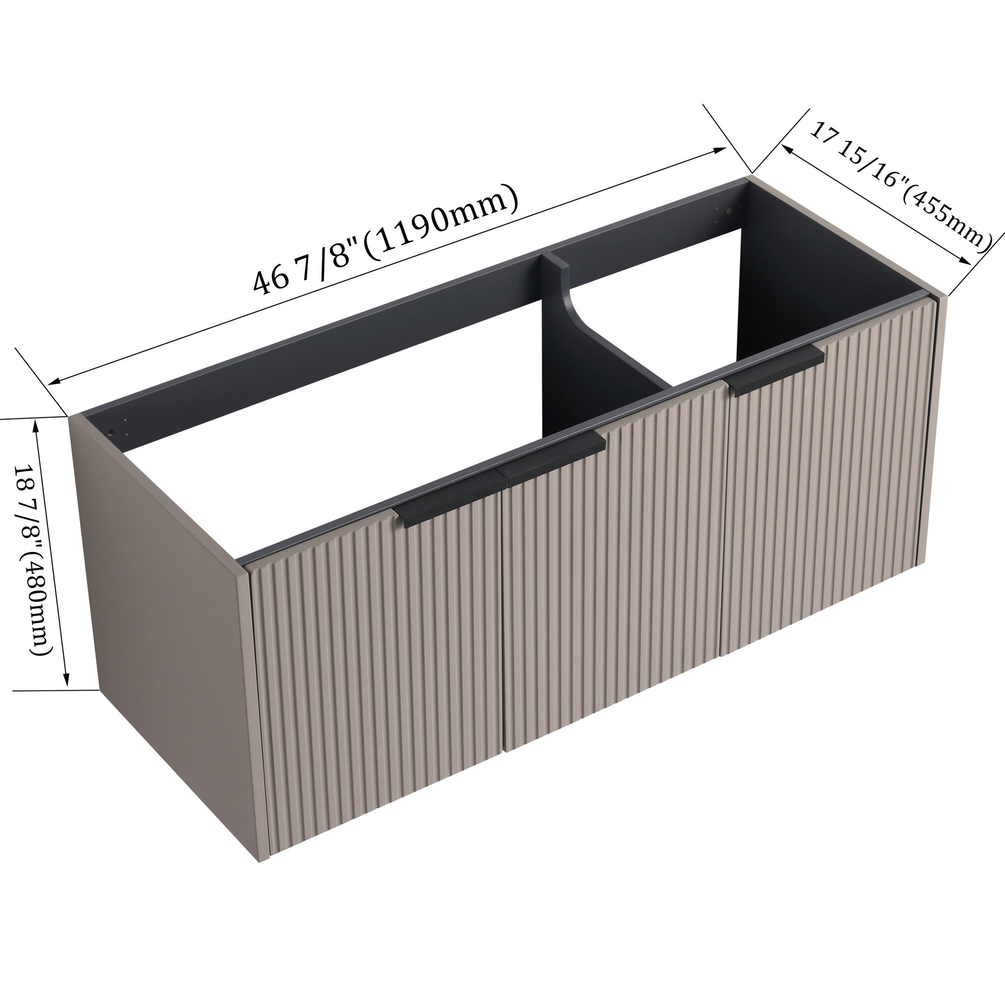 Contemporary Wall Mounted Bathroom Vanity With Soft Close Doors by Unique Piece Furniture
