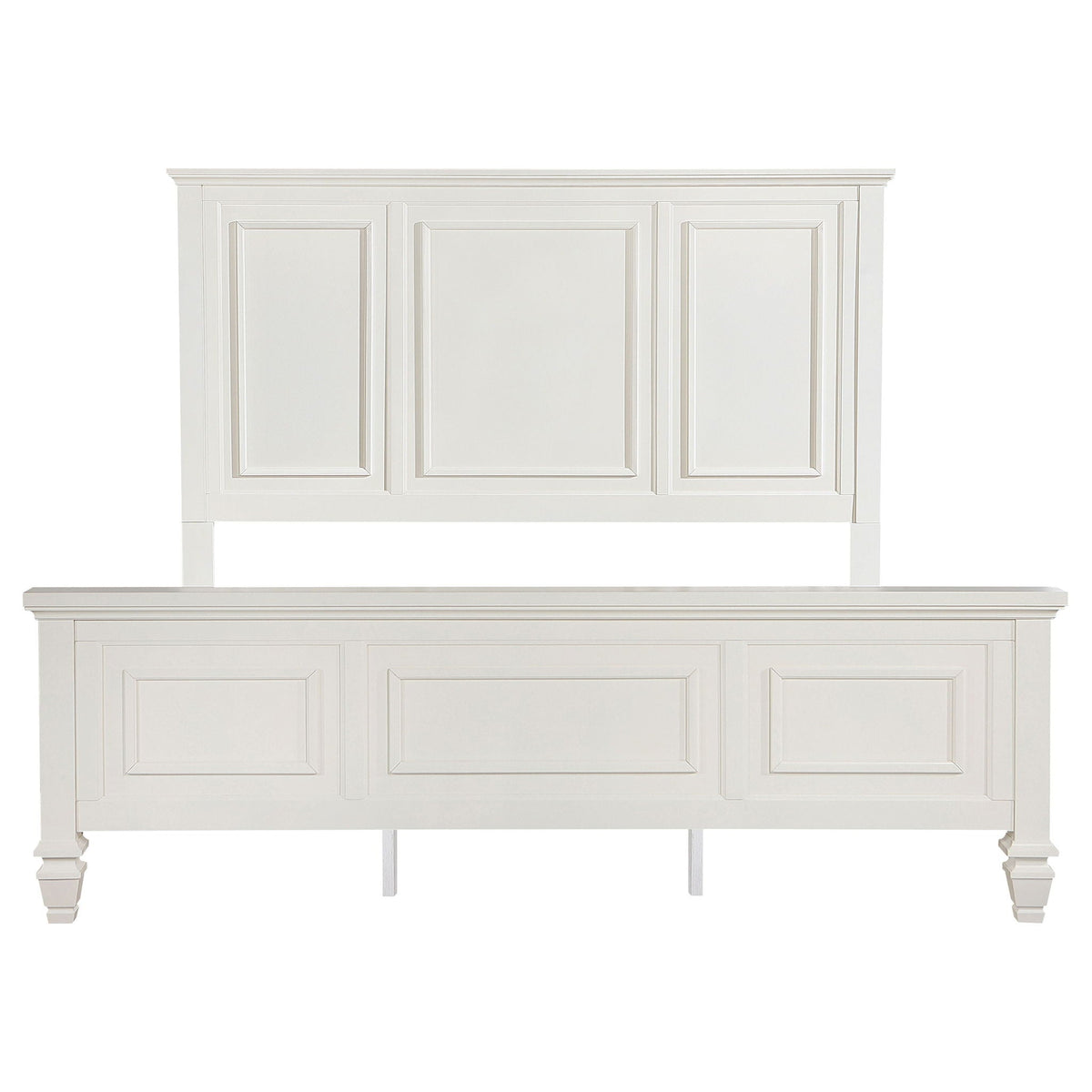 Sandy Beach 63-inch Eastern King Wood Panel Bed Cream White by Unique Piece Furniture