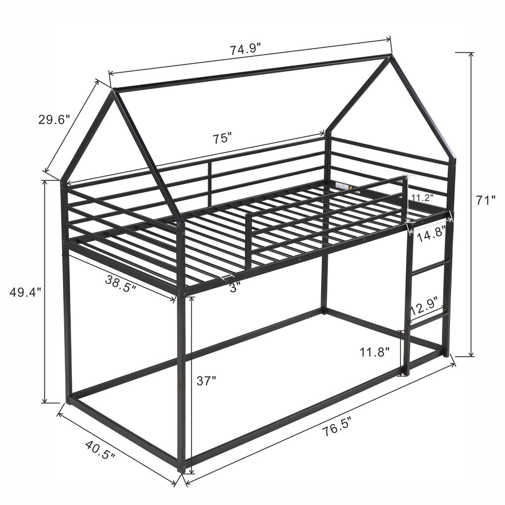House Bunk Bed With Built In Ladder by Unique Piece Furniture