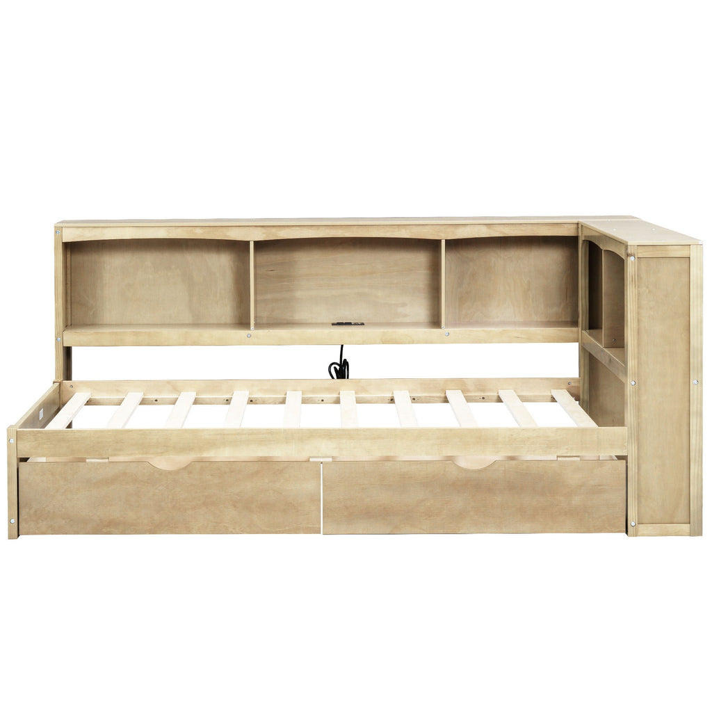 Daybed With 2 Storage Drawers, Storage Cabinets, USB Ports by Unique Piece Furniture