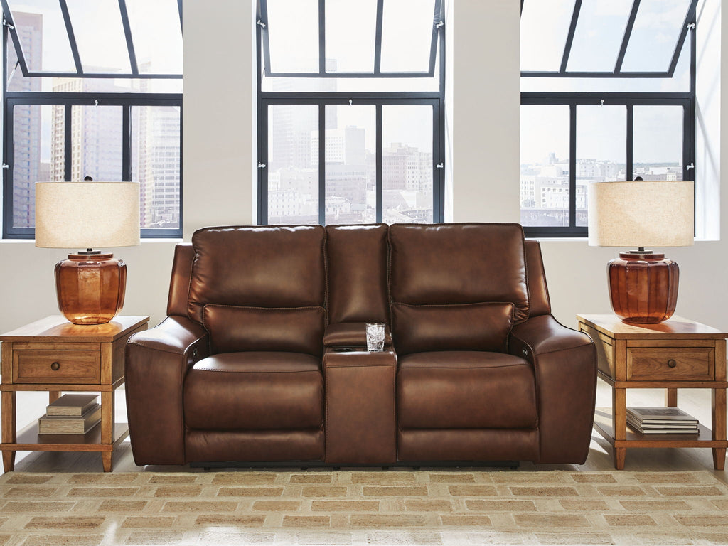 DeepWakes - Power Reclining Loveseat / Console / Adjustable Headrest by Unique Piece Furniture