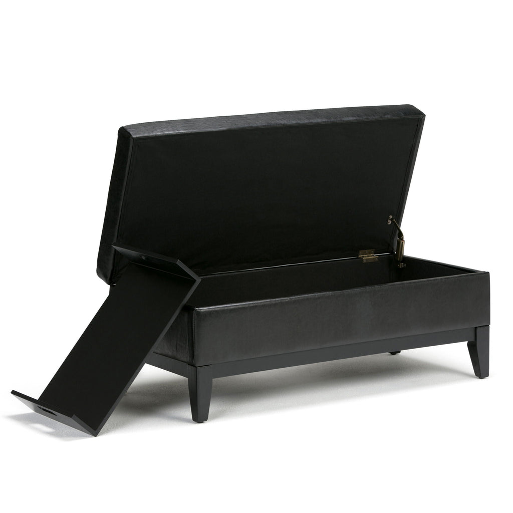 Oregon - Contemporary Storage Ottoman Bench With Tray by Unique Piece Furniture