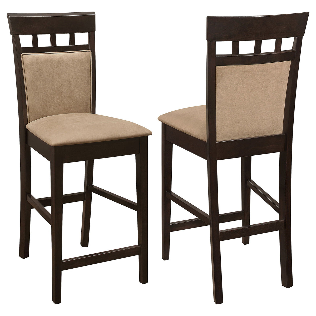 Gabriel Closed Back Counter Chair Cappuccino (Set of 2) by Unique Piece Furniture