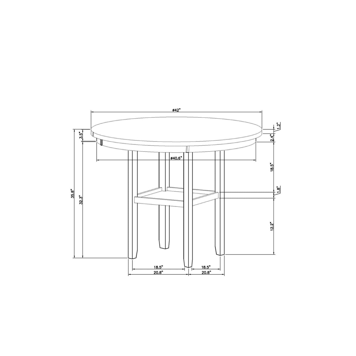 Greta - Bar Table - Antique White by Unique Piece Furniture