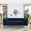 Jack - Modern Tuxedo Tufted Sofa - Navy Blue by Unique Piece Furniture