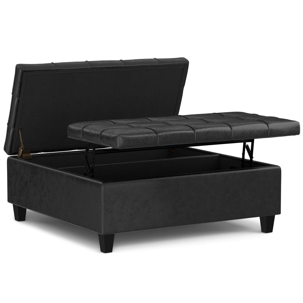 Harrison - Upholstered Coffee Table Storage Ottoman by Unique Piece Furniture