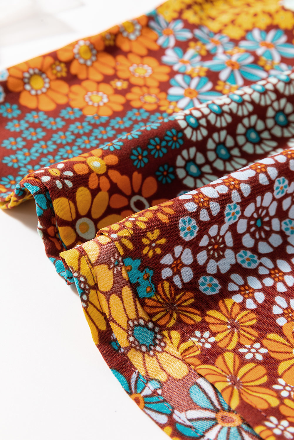 Multicolour Boho Floral Print Crossed Straps Ankle-length Jumpsuit by Dear-Lover Dropshipping
