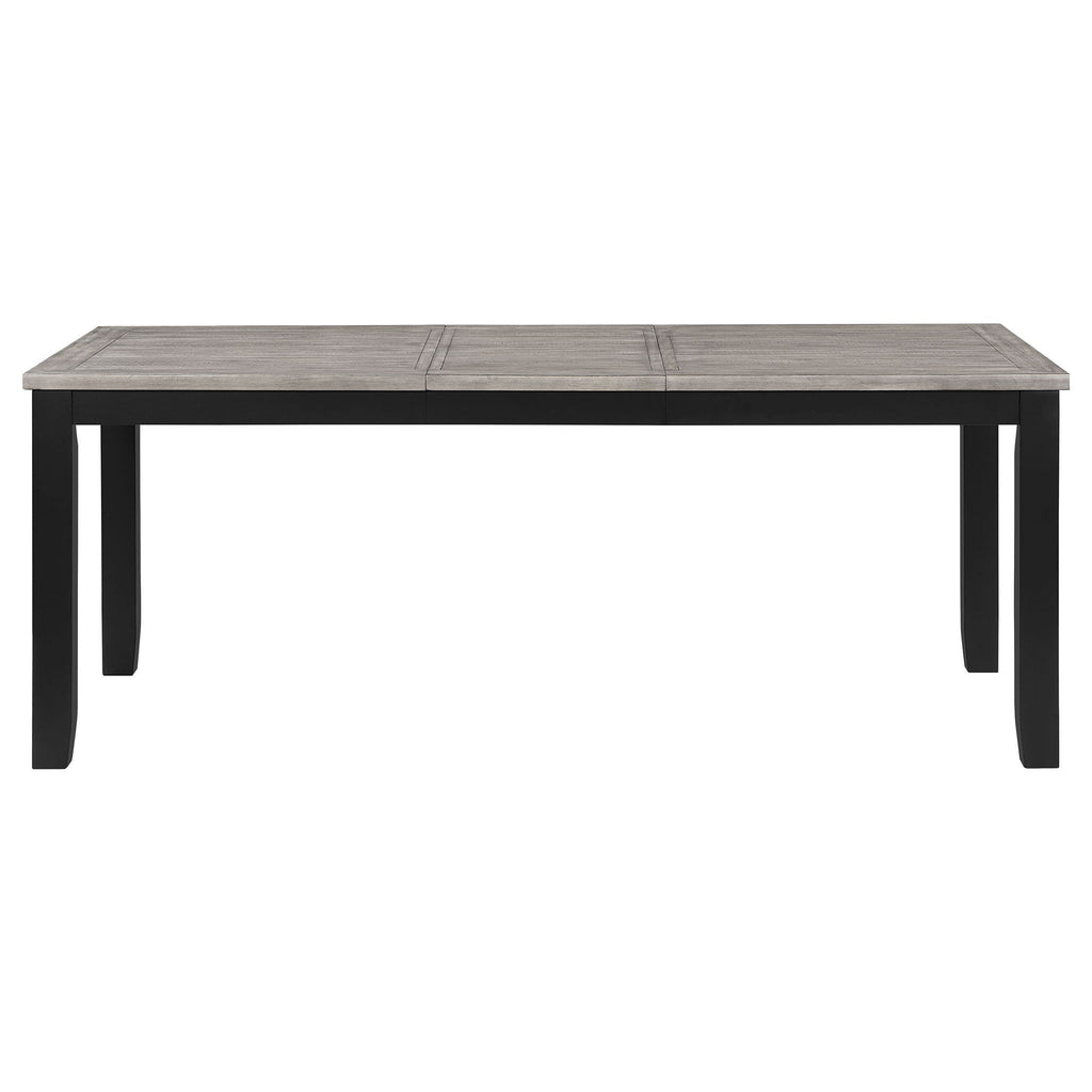 Elodie Rectangular 78-inch Extension Leaf Dining Table Black by Unique Piece Furniture