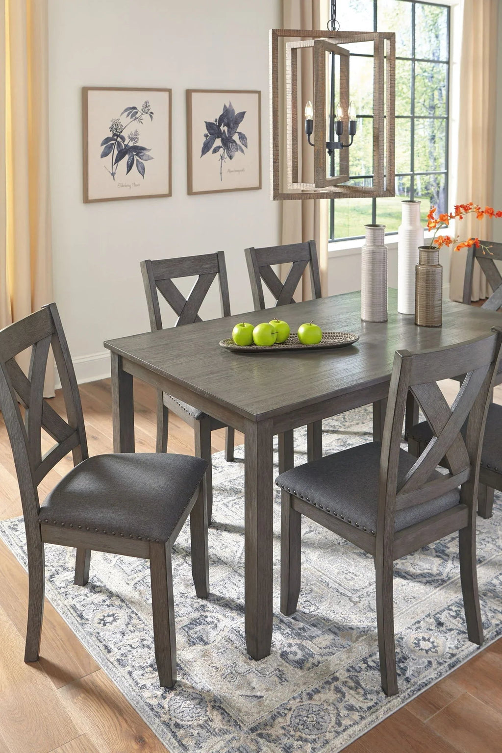Caitbrook - RECT DRM Table Set (Set of 7) - Gray by Unique Piece Furniture