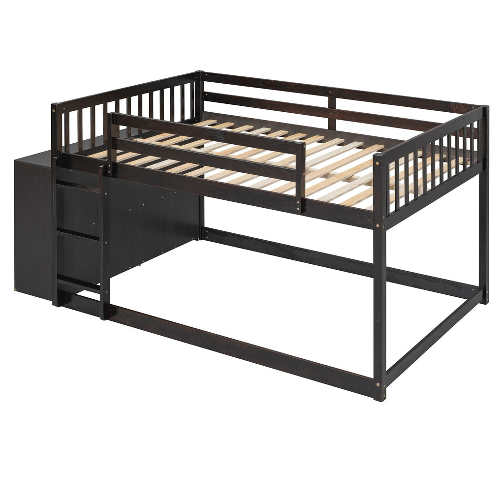 Bunk Bed With 4 Drawers And 3 Shelves by Unique Piece Furniture