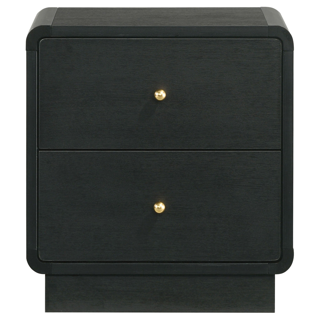 Cavelle 2-drawer Nightstand Bedside Table Black by Unique Piece Furniture